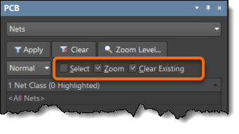 Kb Pcb Panel Selection And Highlight Controls Knowledge Base