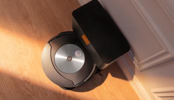 iRobot Roomba docked at the wall