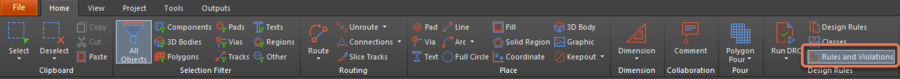 Browsing Design Constraints And Issues Using The Pcb Rules And Violations Panel In Circuitmaker 2135