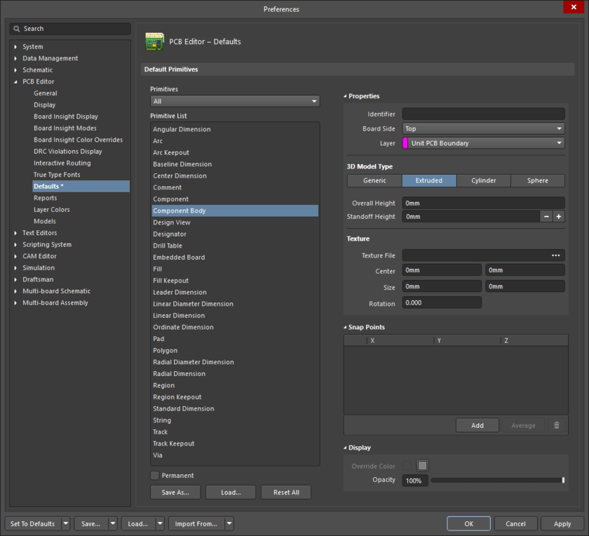 Configuring Pcb 3d Body Object Properties In Altium Designer Altium Designer 21 Technical 6456