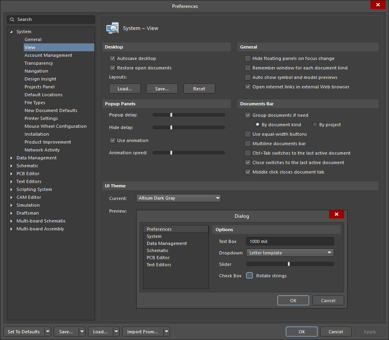 Defining View Preferences For Altium Designer Altium Designer 21 Technical Documentation 6588