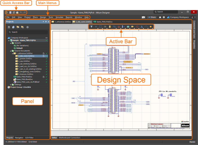 Getting Familiar With The Altium Design Environment Altium Designer 23 User Manual Documentation 5197