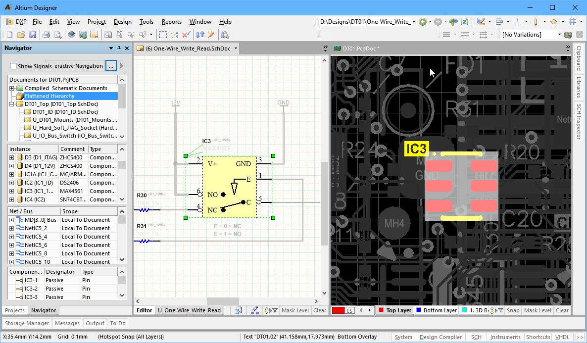 Working Between The Schematic And The Board Altium Designer 17 1 User