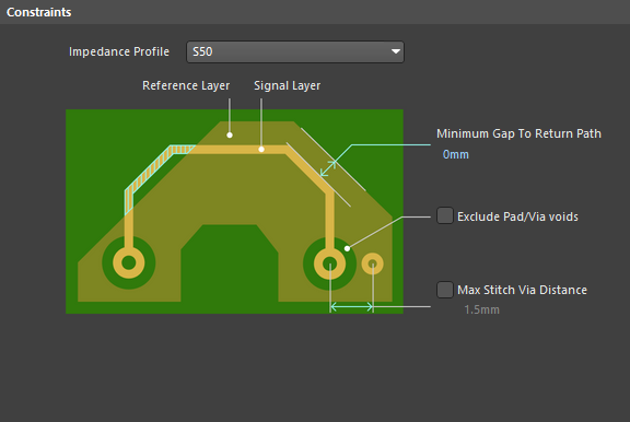 Default constraints for the Return Path rule